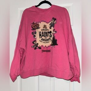 Disneyland Pink Horror Haunts Halloween Sweater